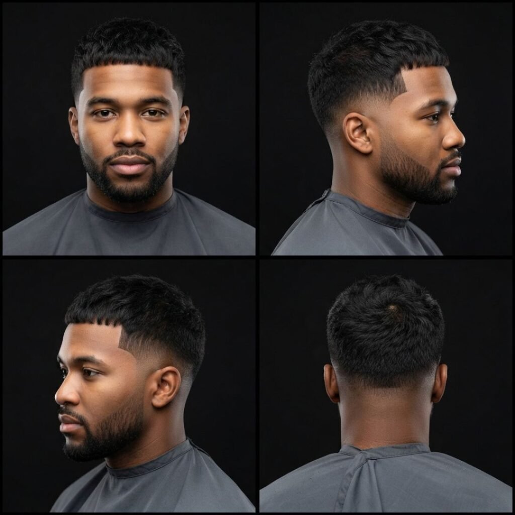 Textured Crop with Mid Taper Fade