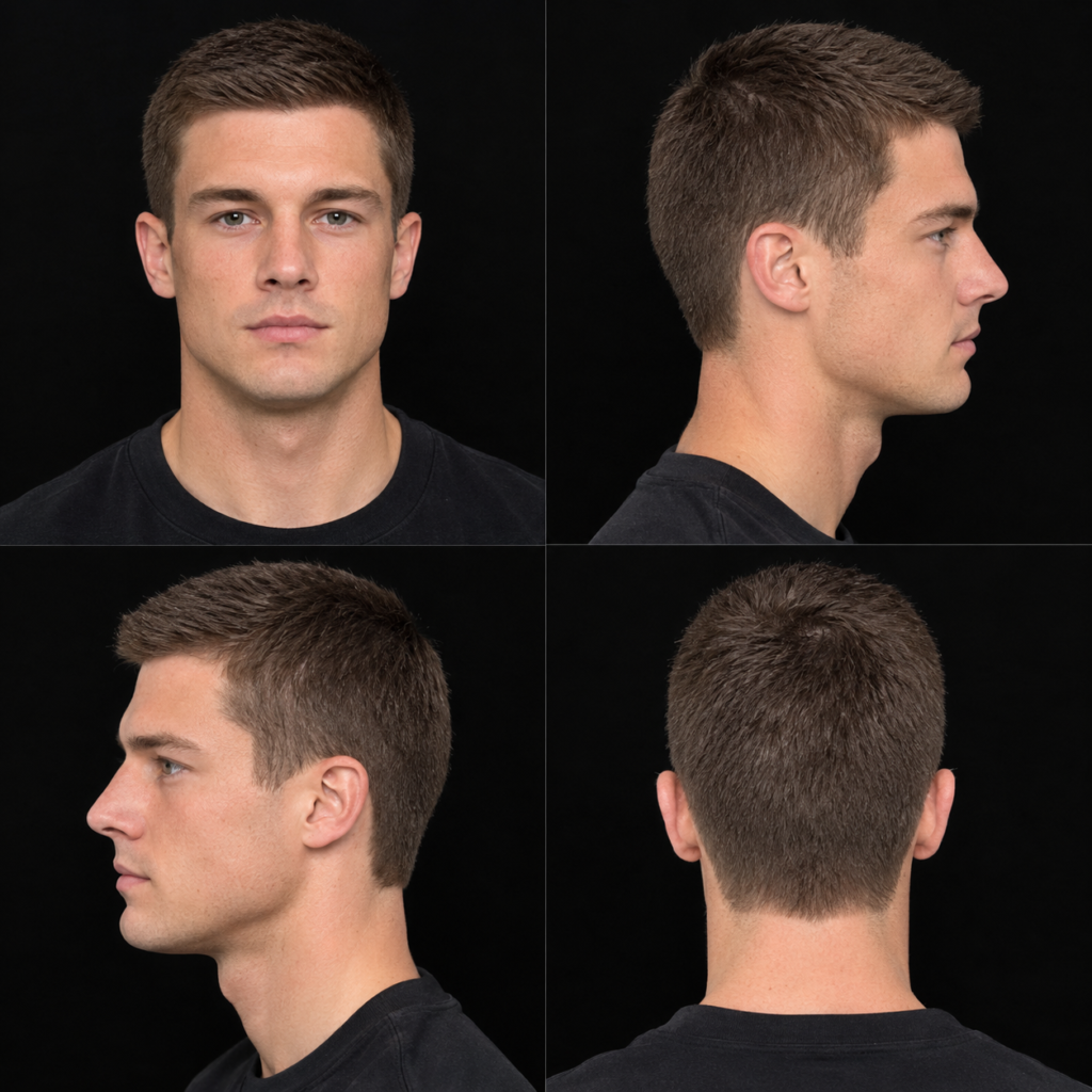 Traditional Crew Cut with No Fade