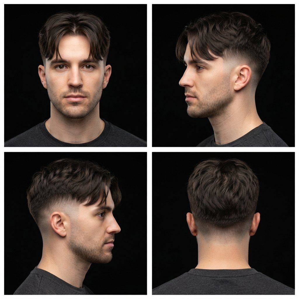 Curtain Bangs with an Undercut