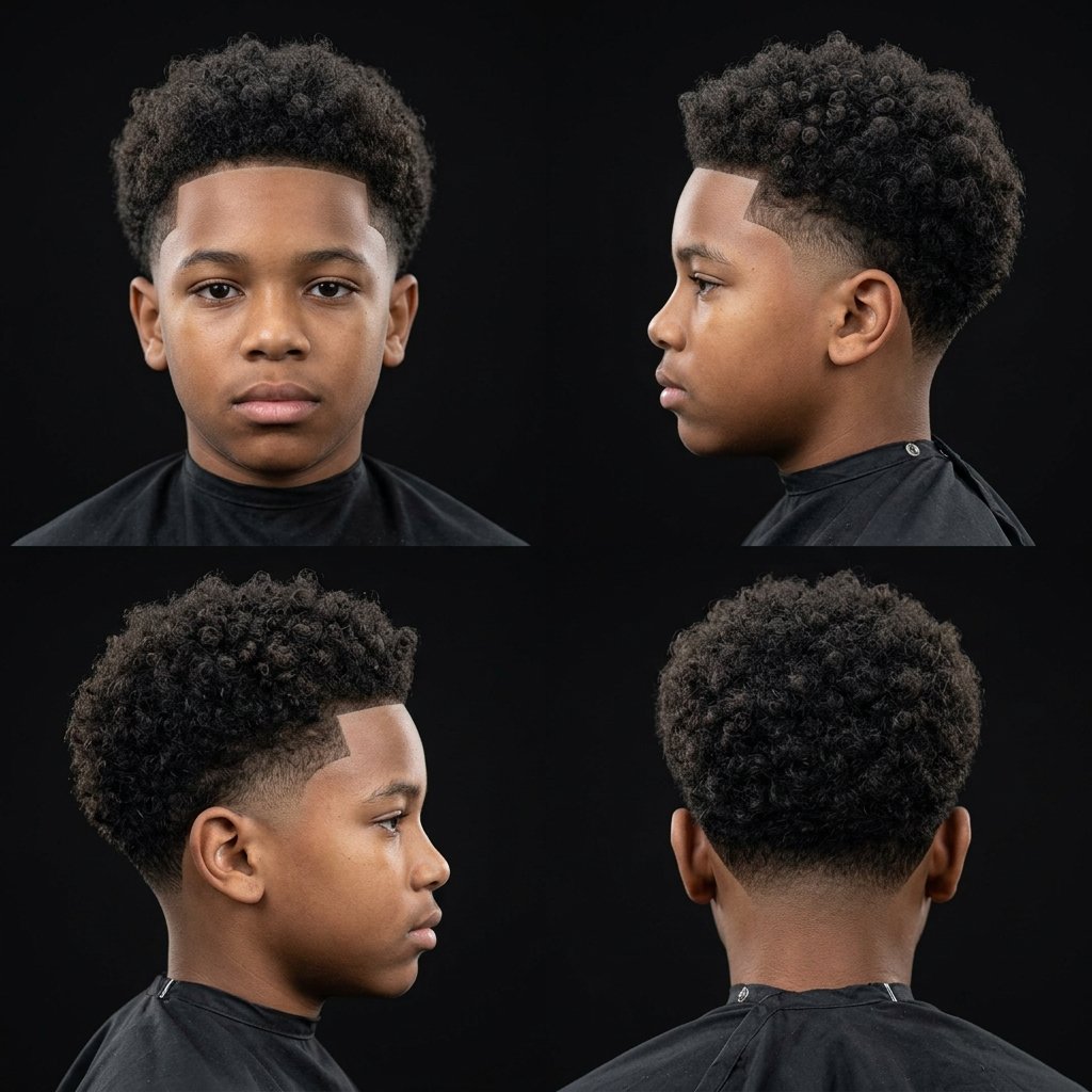 Low Taper Fade with Curly Top