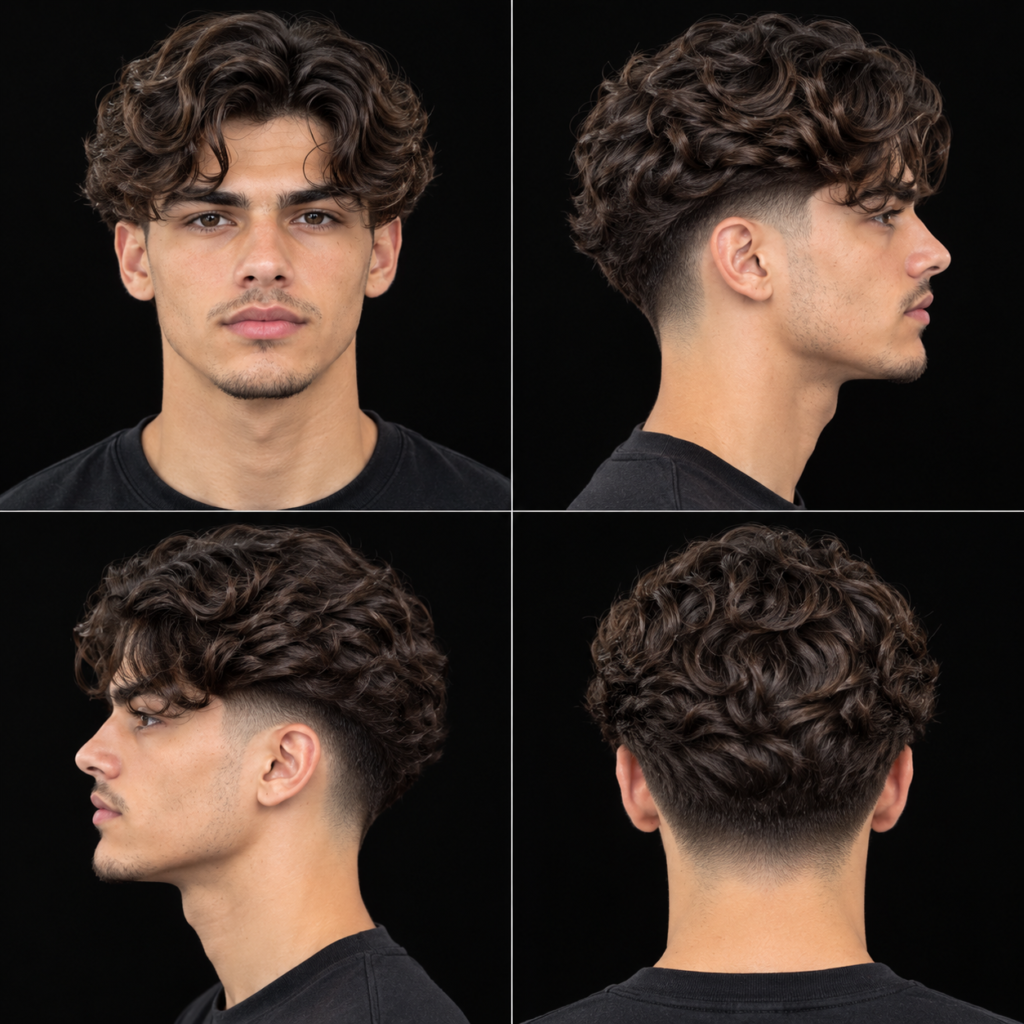 Curly Flow Low Taper Fade
