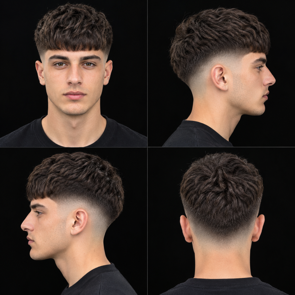 French Crop Mid Drop Fade