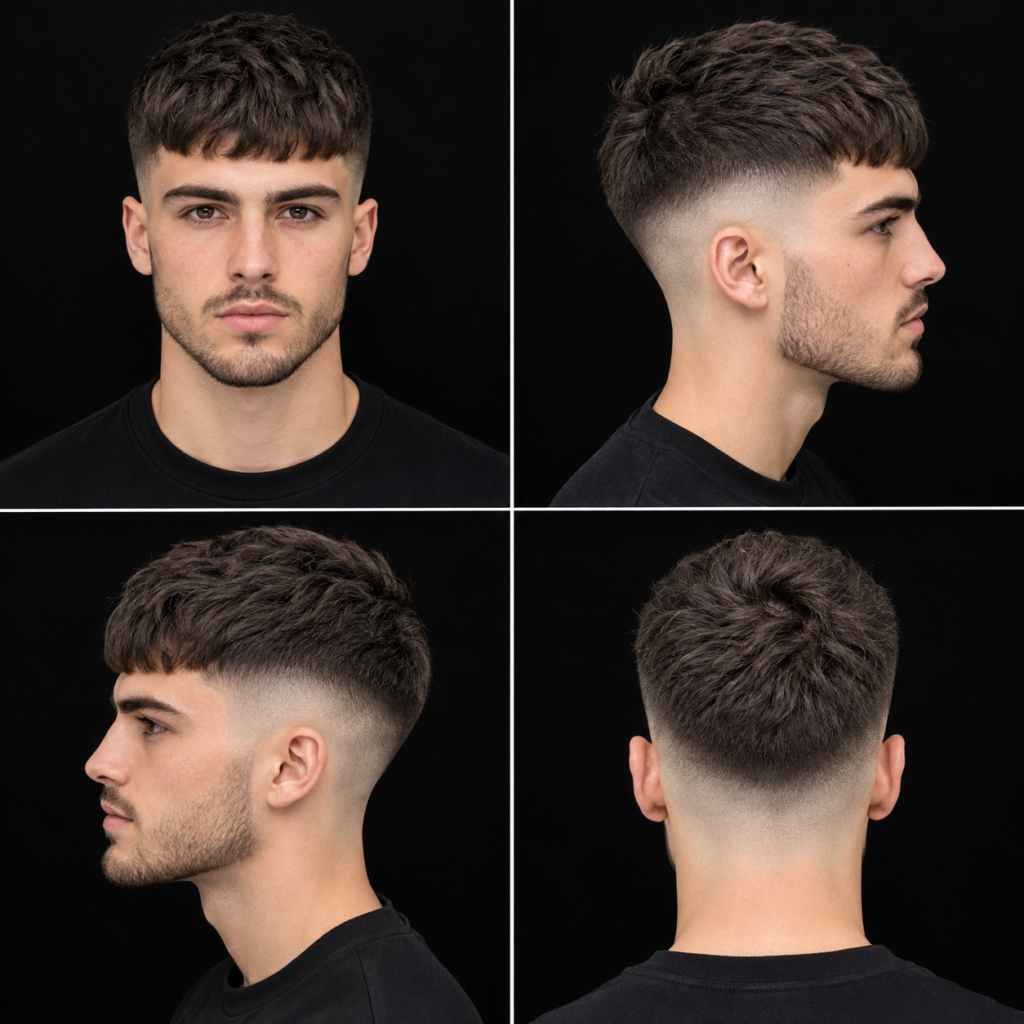French Crop Mid Skin Fade