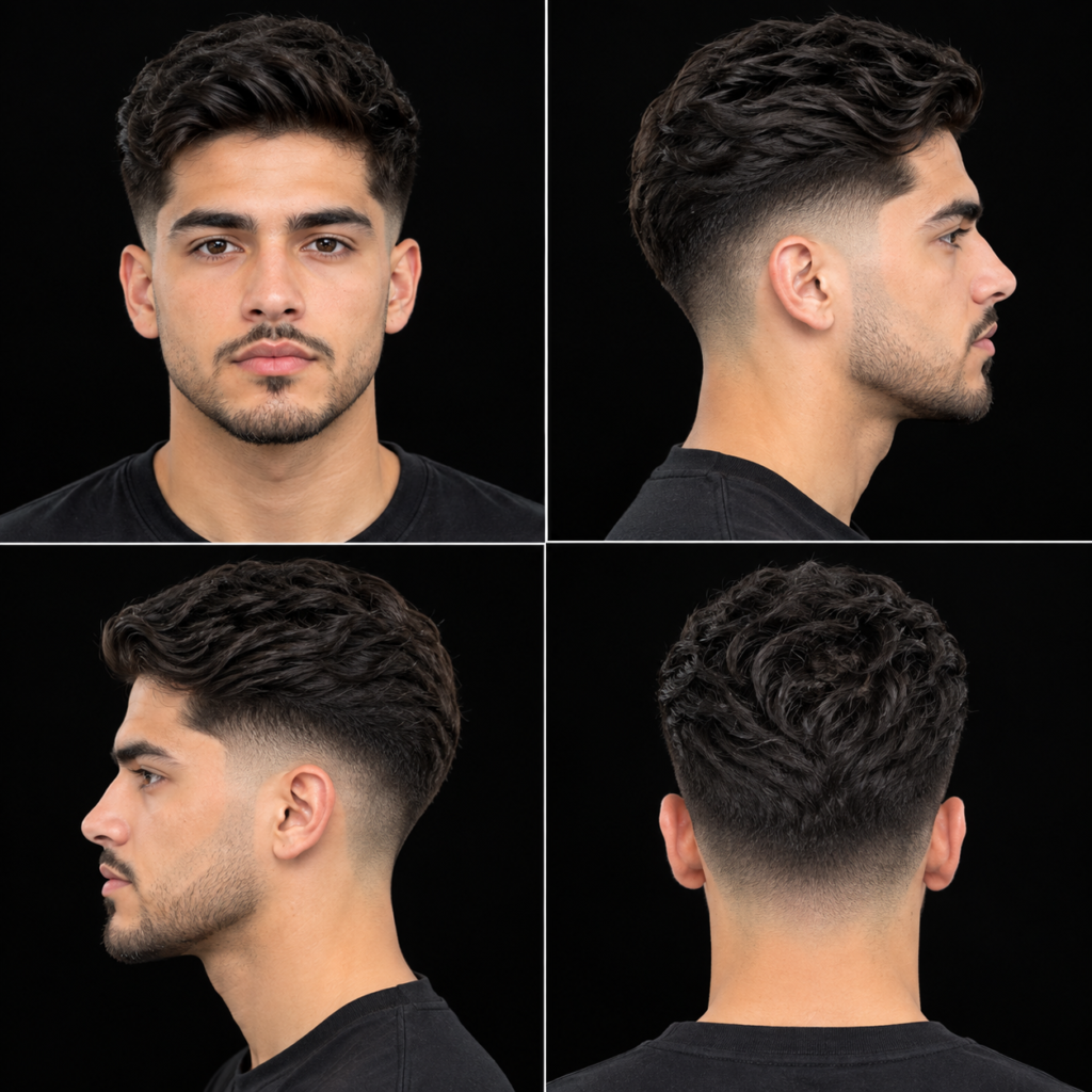 Low cut taper haircut