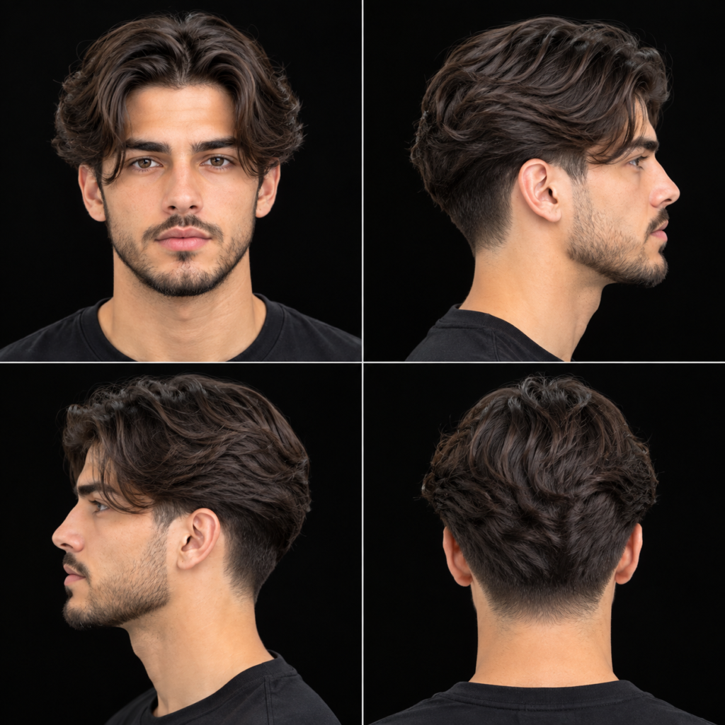 Low taper hairstyle