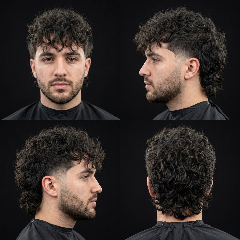 Curly Wolf Cut