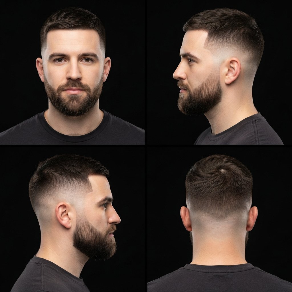 Crew Cut Fade with Beard