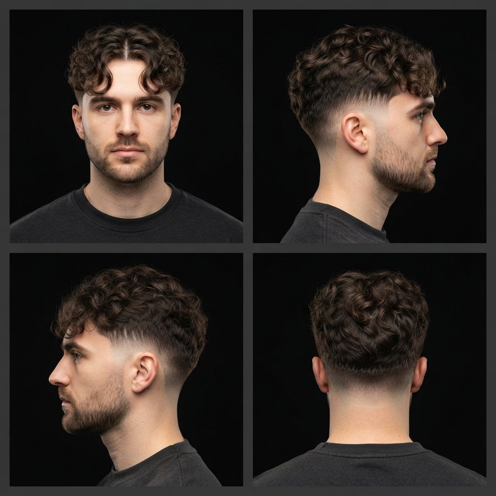 Messy Curly Middle Part