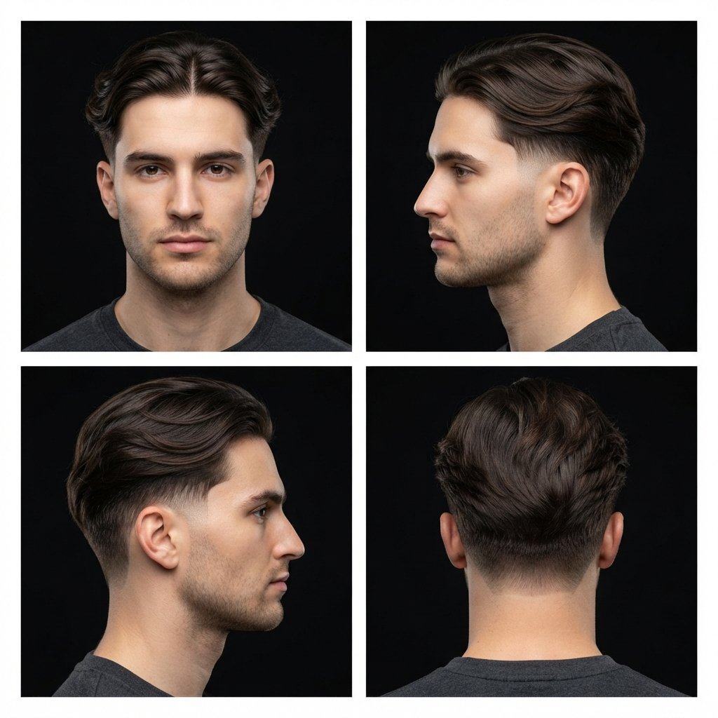 Attractive Long Flowing Middle Part