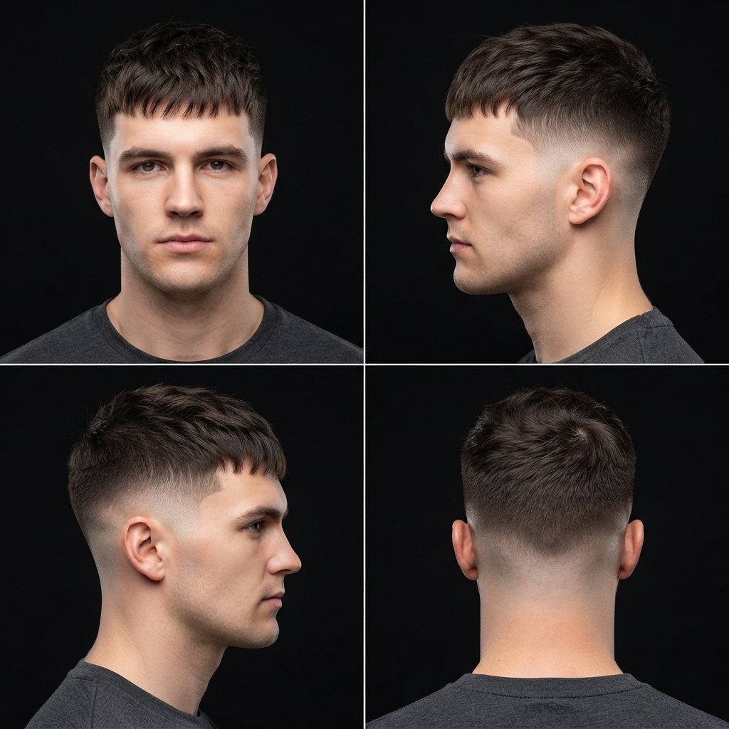 Edgy Crew Cut with Short Fade