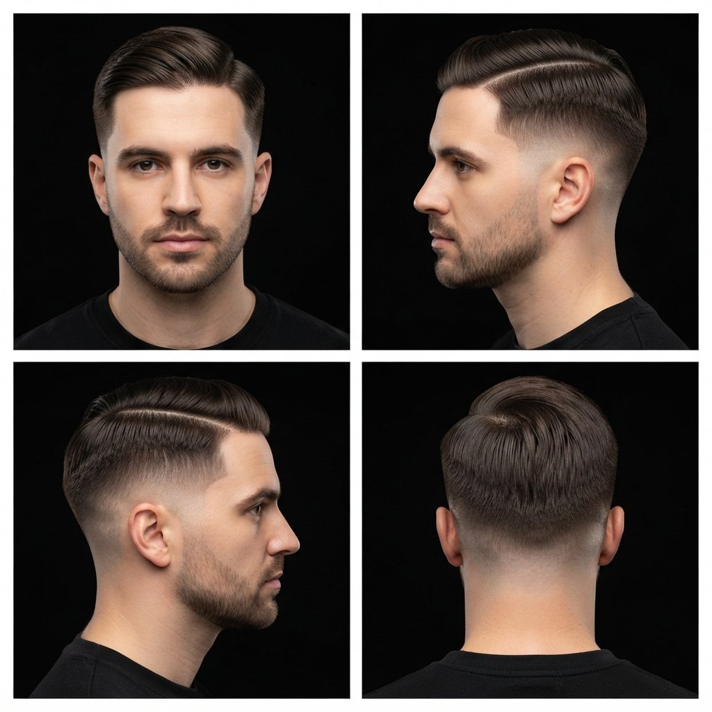 Sleek Middle Part with Short Sides