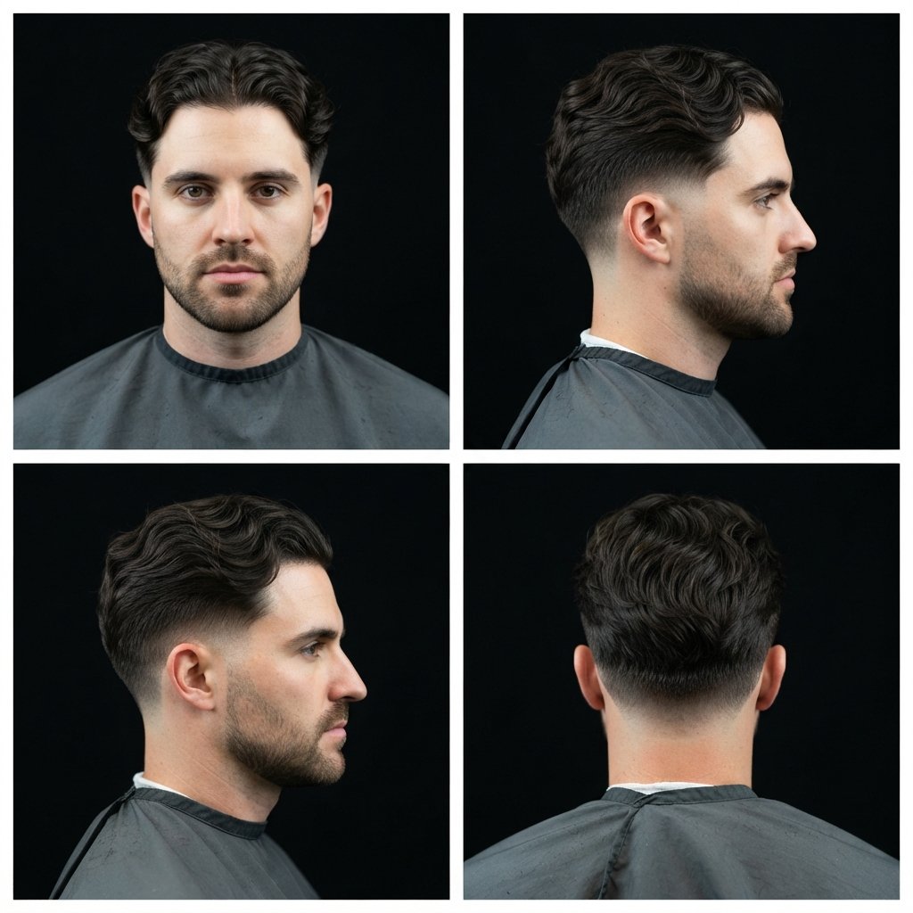 Textured Wavy Middle Part
