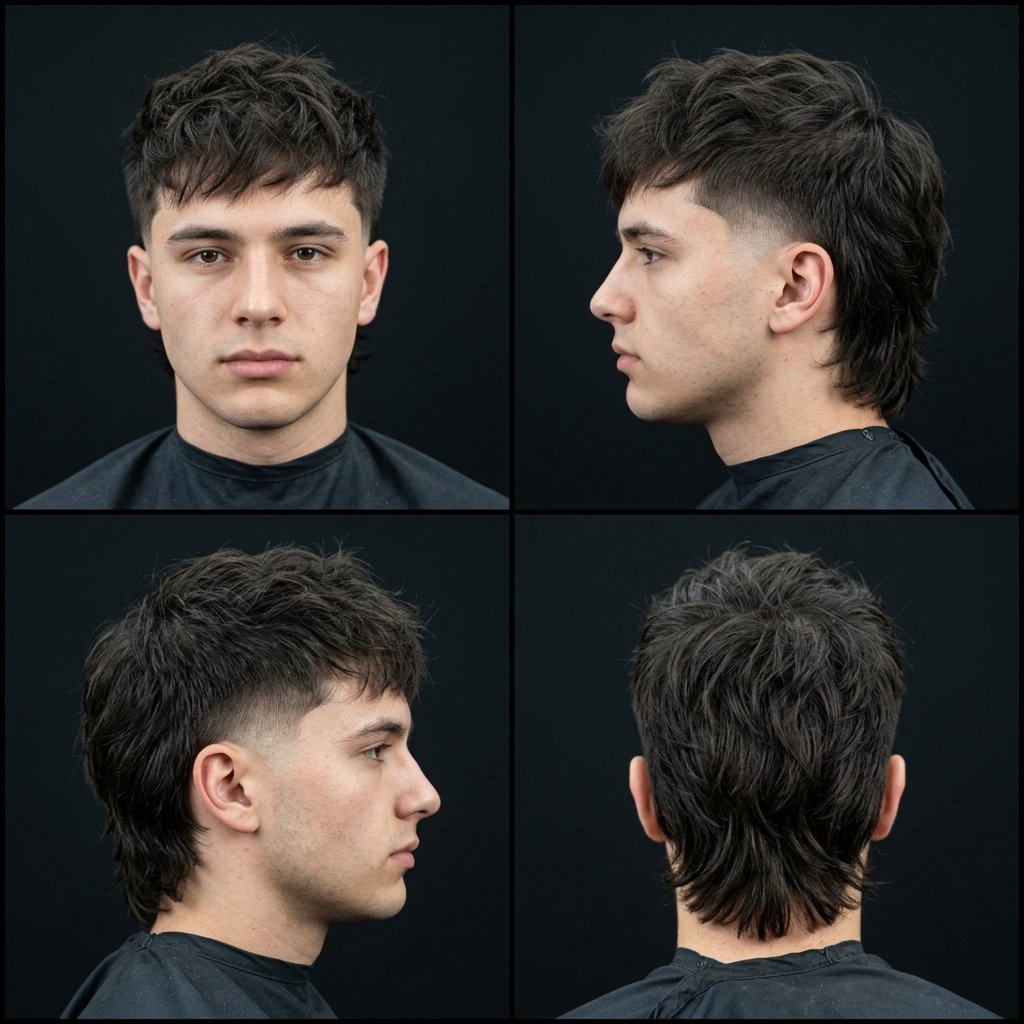 Low Taper Fade with Modern Mullet