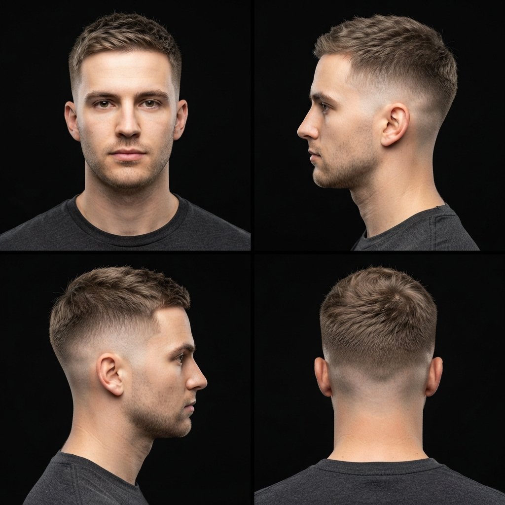 Stylized Crew Cut with Light Texture
