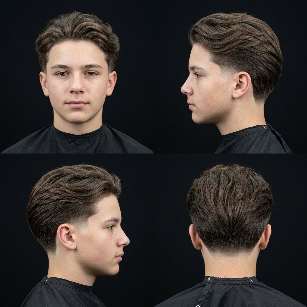 Low Taper Fade with Longer Flow Top (added)