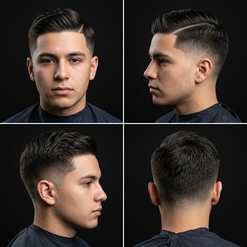 Low Taper Fade with Side Part (added)