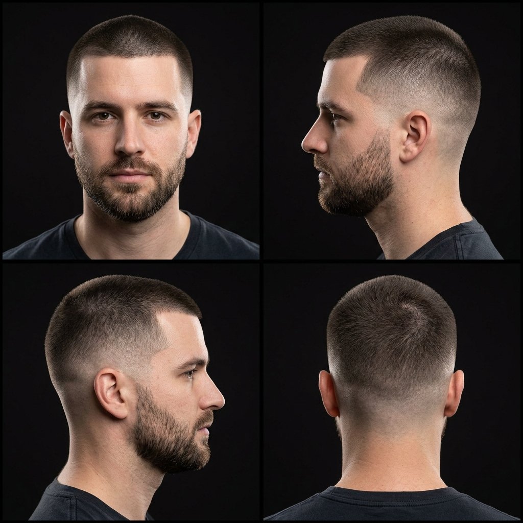 10 Guard Buzz Cut Mid Fade
