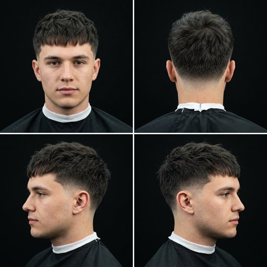 Low Taper Fade with Textured Crop