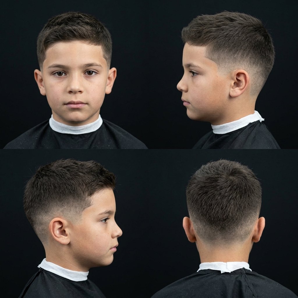 Low Taper Fade with Crew Cut