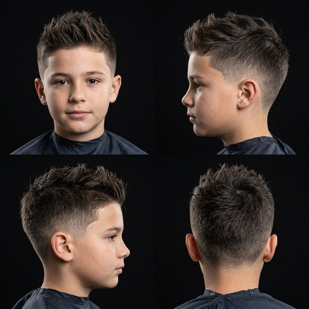 Low Taper Fade with Spiky Top