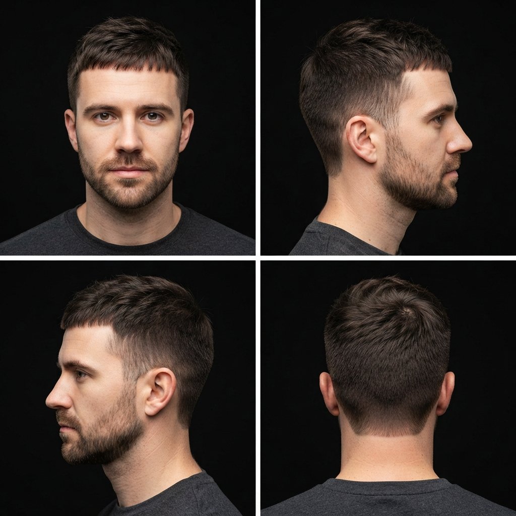 Traditional Crew Cut with No Fade