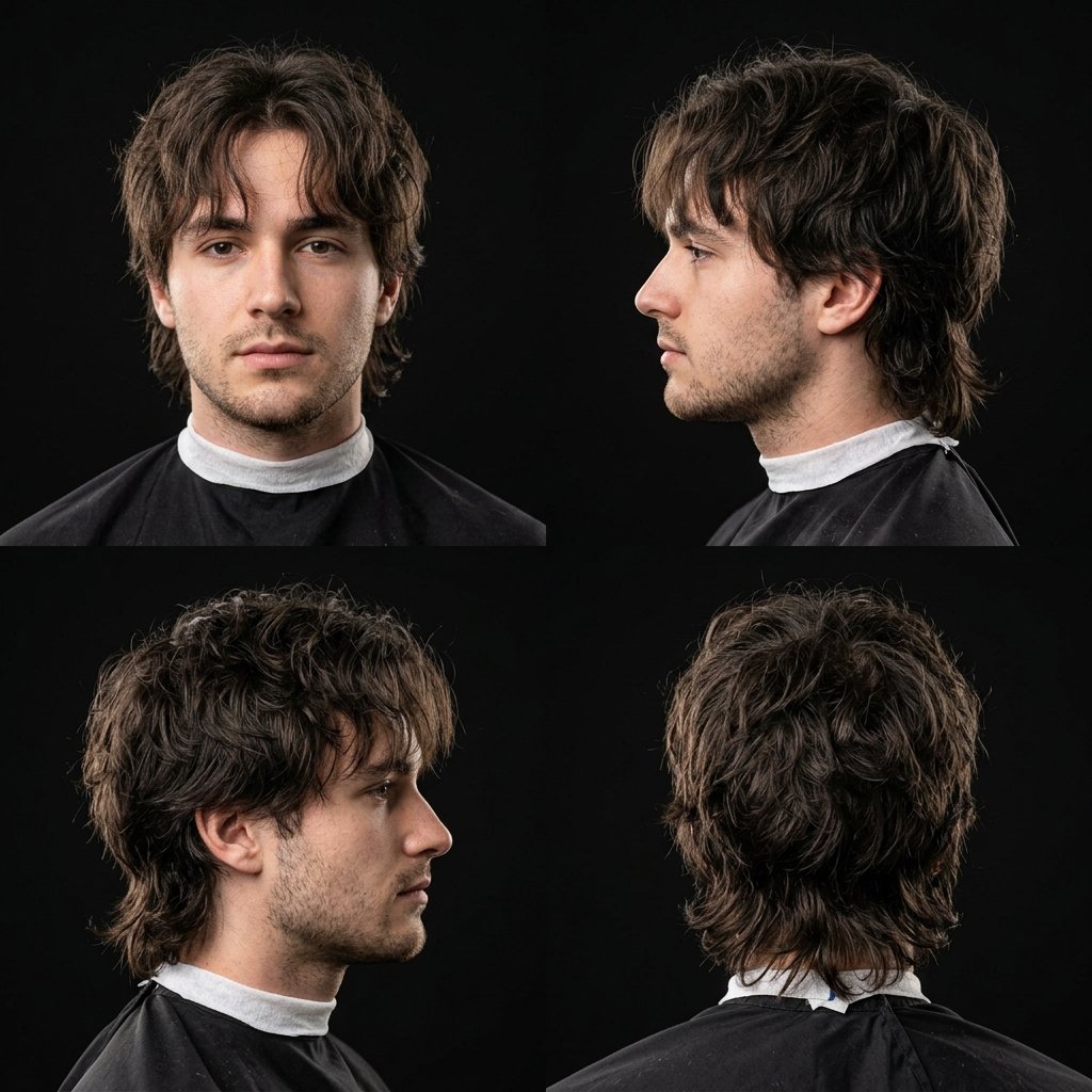 Wolf Cut with Curtain Bangs
