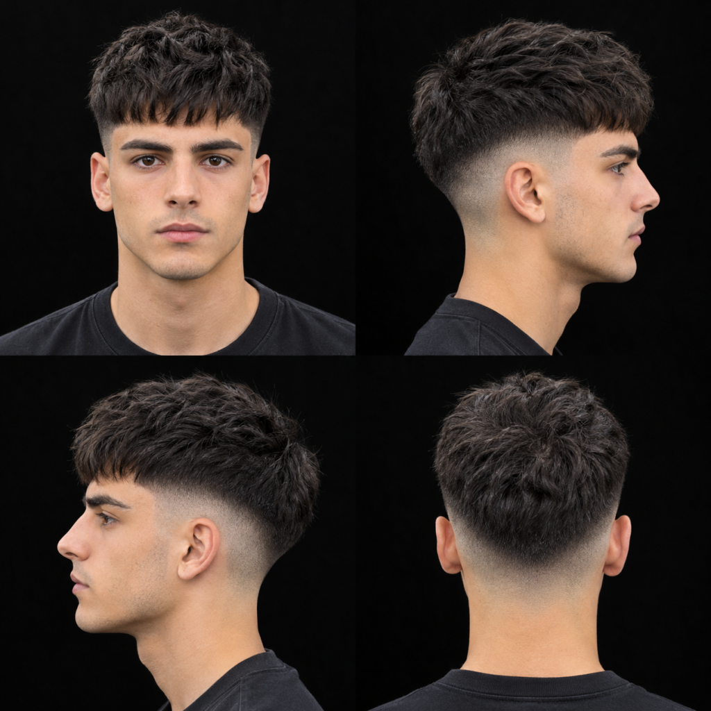 Mid Fade Textured French Crop