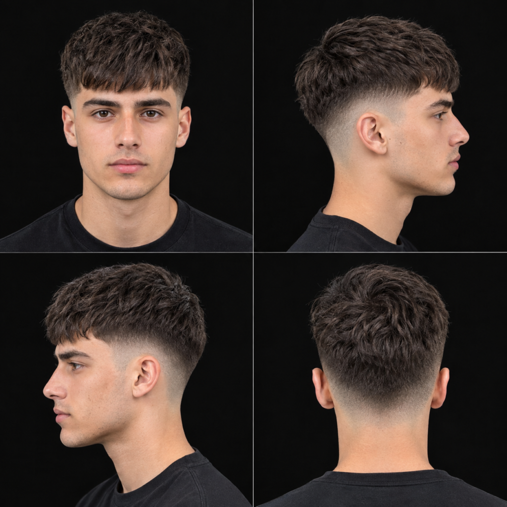 Modern French Crop Mid Fade Hairstyle