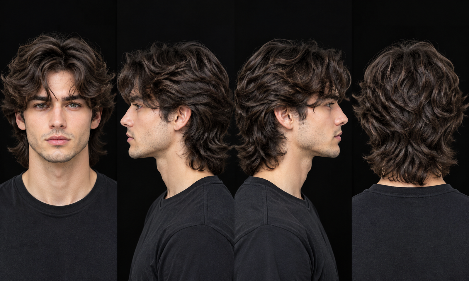 wavy wolf cut men
